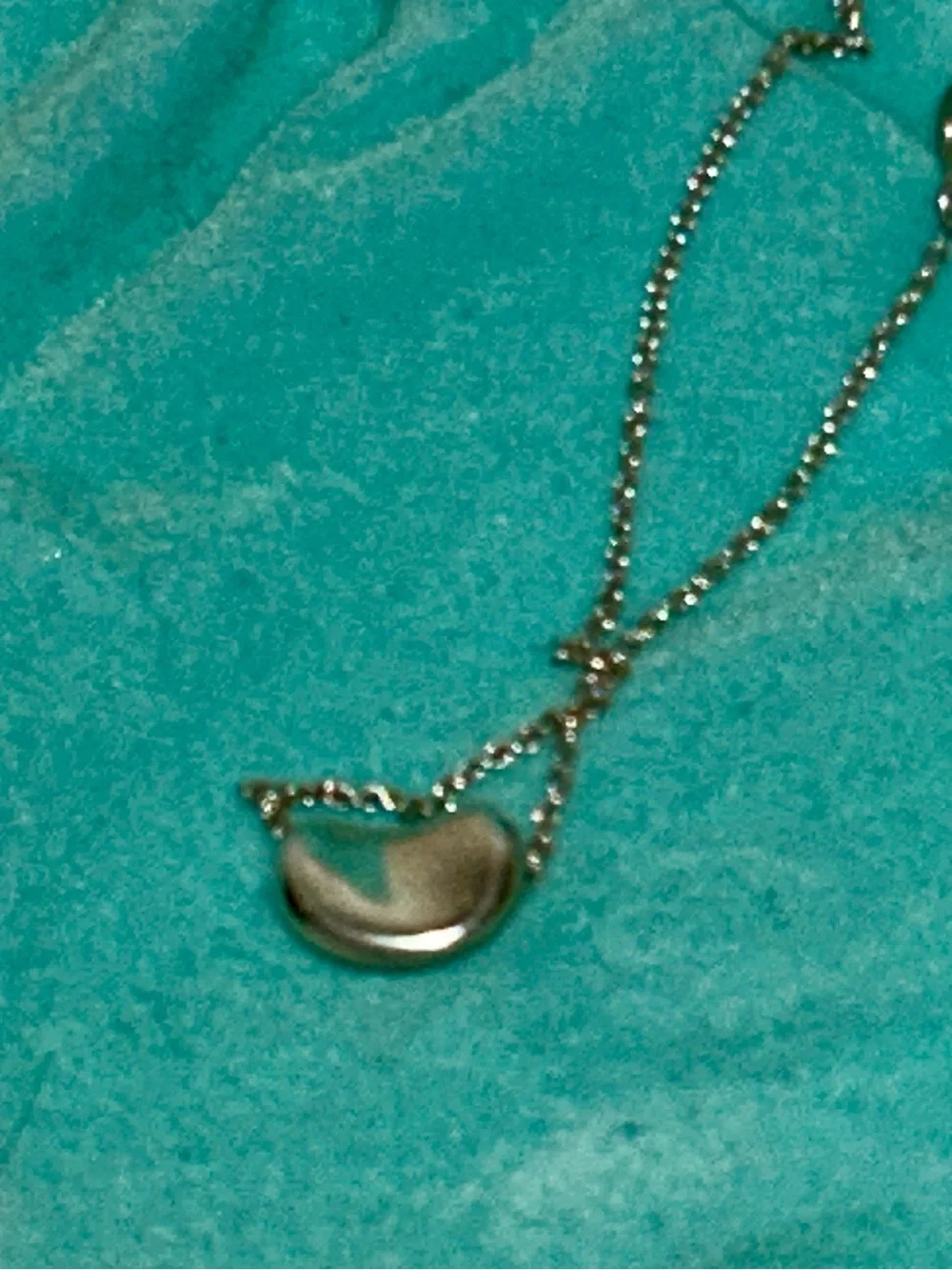 Tiffany & Co. Sterling Silver Bean Pendant Necklace - Silver
